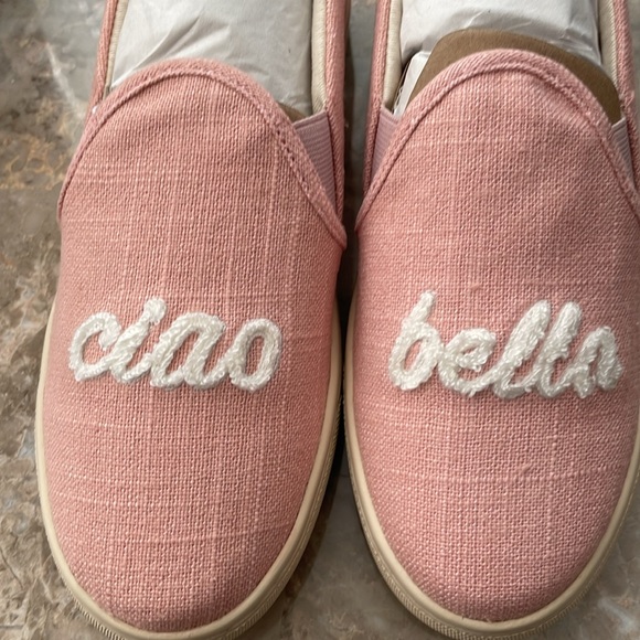 NEW! Soludos Ciao Bella Slip On Sneaker Size 5.5- Dusty Rose and Light Tan - Picture 1 of 13